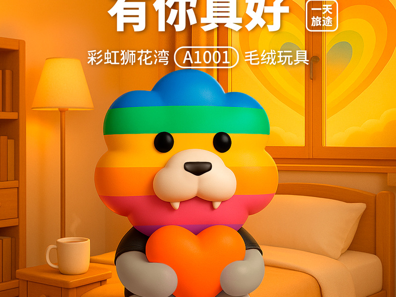 一天旅途：有你真好，寻找「希望」的模样，彩虹狮花湾毛绒玩具