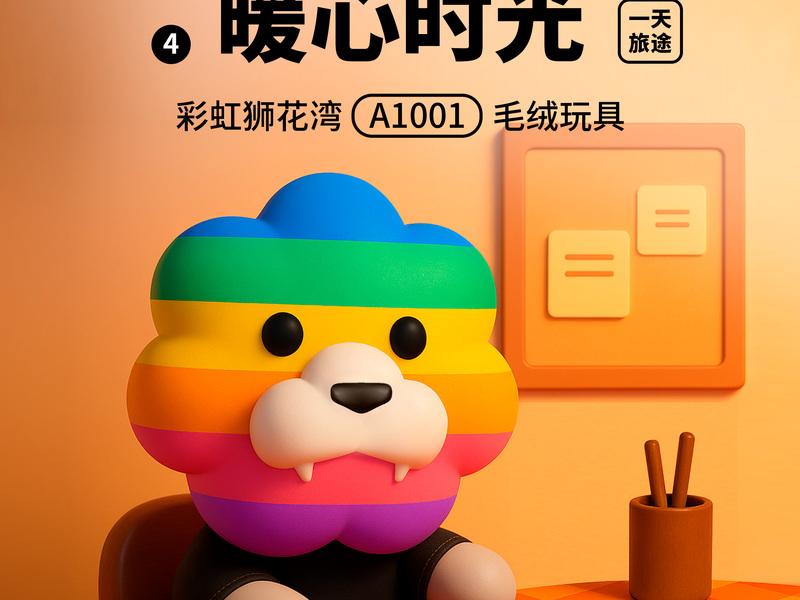 一天旅途：暖心时光，寻找「希望」的模样，彩虹狮花湾毛绒玩具